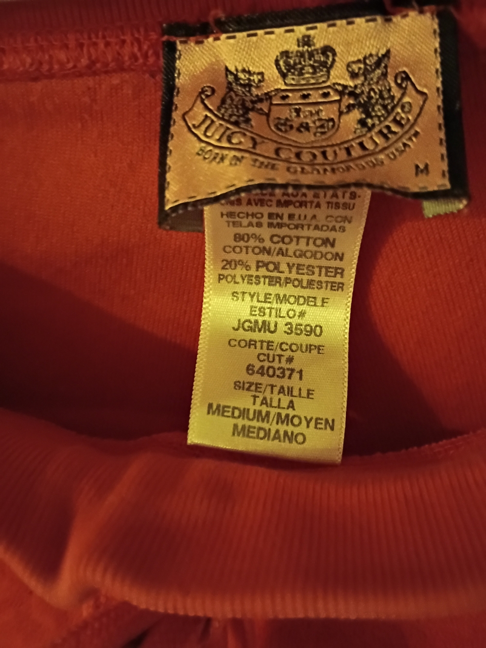 Juicy Couture Coral Pull-On Joggers with Drawstring - Picture 4 of 4